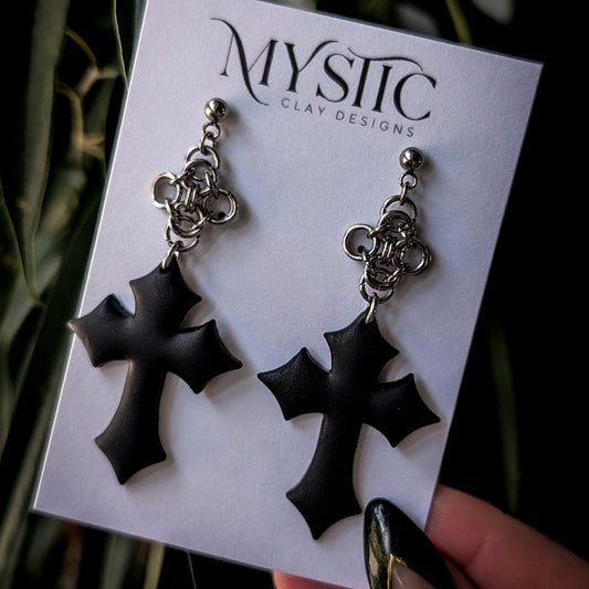 Dark Crucifix Dangles