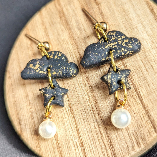 Black Cloud Earrings