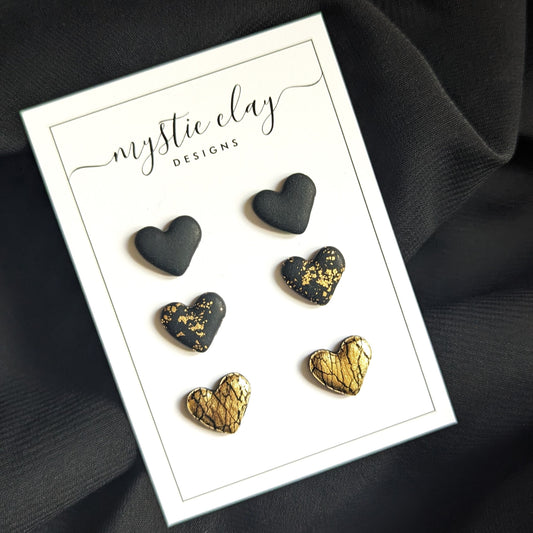Gothic Heart Stud Pack