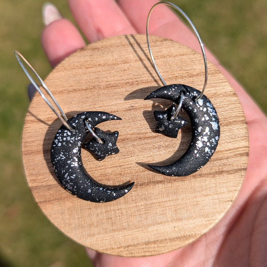 Moon and Star Hoops