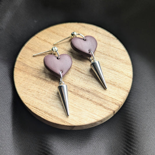 Heart Spike Earrings