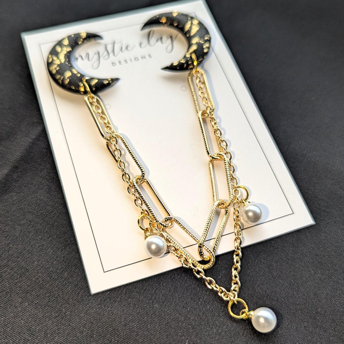 Pearl Moon Collar Chain