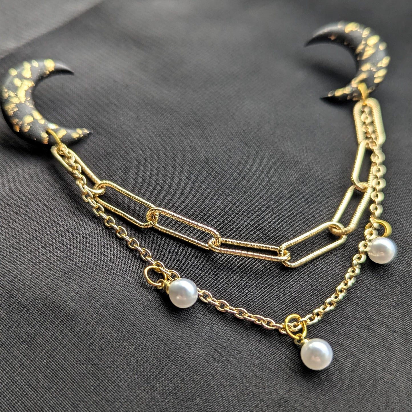 Pearl Moon Collar Chain