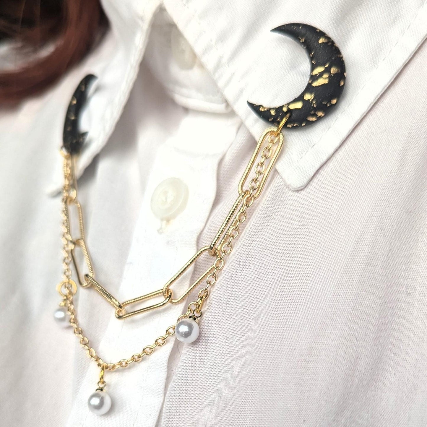 Pearl Moon Collar Chain
