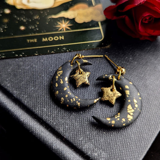 Moon and Star Dangles